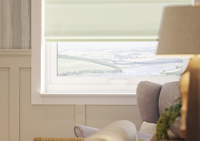 Kyoto Faux Silk, White - Motorised Roman Blind - Image 5